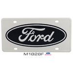 FORD OVAL LICENSE PLATEBLUE OVAL, WHITE BACKGROUND