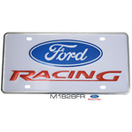 LICENSE PLATE "Ford Racing" Dk Blue & Red on White
